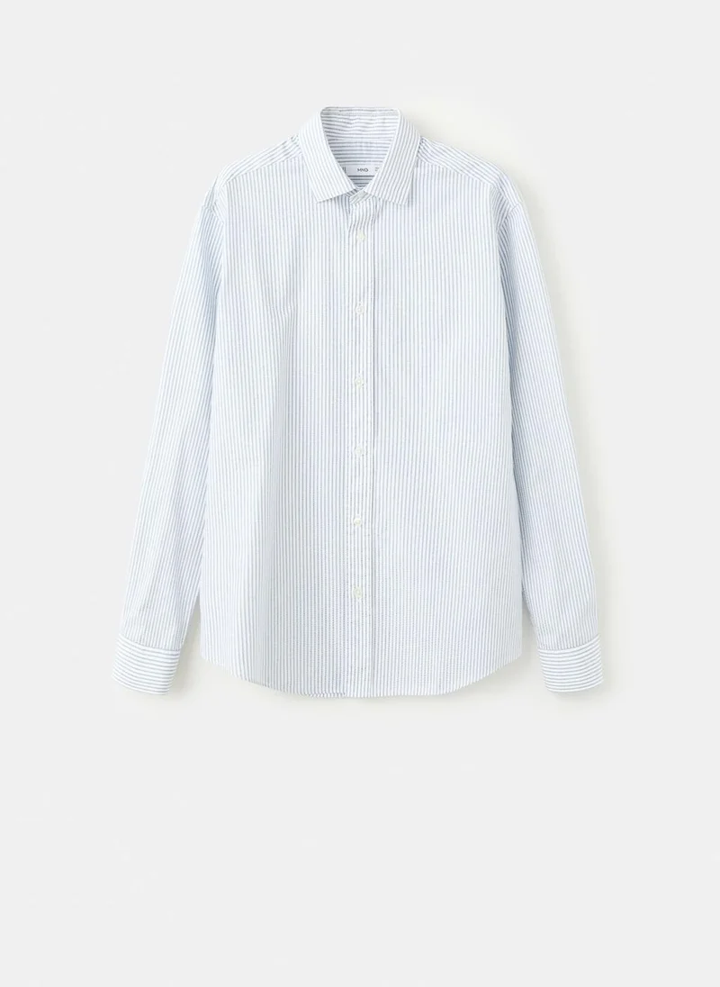 Mango Man  Regular fit striped cotton shirt for Men | Best Price UAE